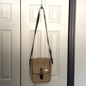 Hugo Boss tan messenger bag